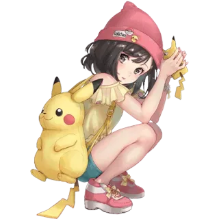 😶 Pikachu pokemon, anime, karakter, kartun, kawaii, lucu telegram sticker