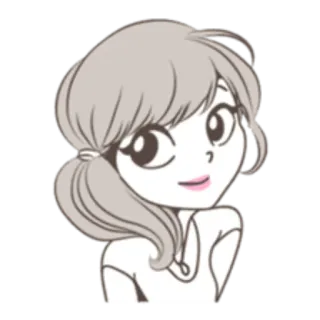 😛 stiker, wanita, kartun, gadis, ilustrasi, karakter telegram sticker