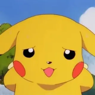 ⚡️ Pikachu Pokemon pokemon, pikachu, triste, anime, carino, giallo telegram sticker