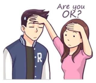 🤕 Are you OK? Dibujo animado, Preocupado, Pregunta, Salud, Enfermedad telegram sticker