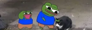 🐱 Pepe the Frog Meme, Frosch, Pepe, Internet telegram sticker