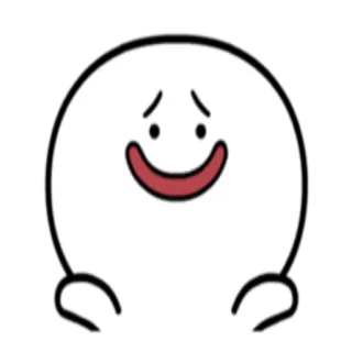😀 niedlich, emoji, sticker, cartoon, fröhlich, rund, minimalistisch telegram sticker