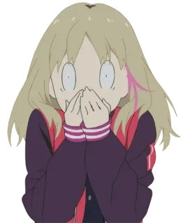 🤭 Anime, Cartoon, Schockiert, Überrascht, Mädchen, Figur telegram sticker