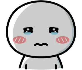 😢 pleurer, triste, emoji, kawaii, mignon telegram sticker