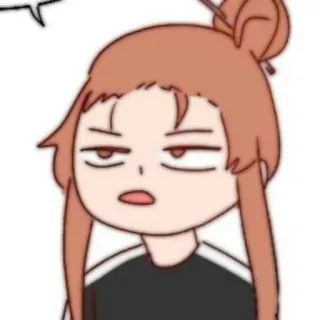 🎈 Cartoon, Frau, genervt, gelangweilt, Mädchen, Schmollmund, neutral whatsapp sticker