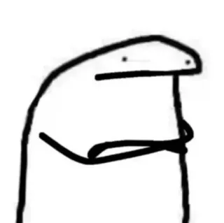 😐 monigote, minimalista, dibujos animados, Florkofcows whatsapp sticker
