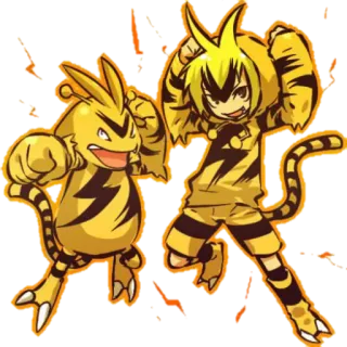 🐯 Electabuzz покемон, аниме, мультфильм, Электабазз, желтый, молния telegram sticker