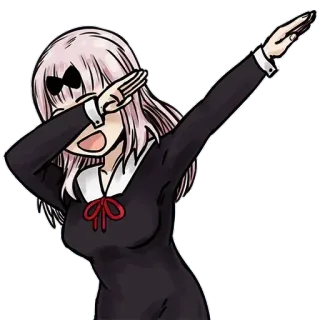 😎 Chika Fujiwara Kaguya-sama: Love Is War アニメ, 女の子, 藤原千花, ダブ, かぐや様は告らせたい, ミーム whatsapp sticker