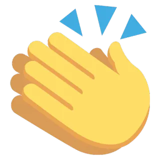 👏 mãos, aplaudindo, aplausos, emoji telegram sticker