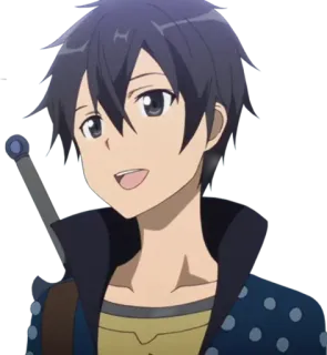 😄 Kirito Sword Art Online Anime, Personnage, Épée, Sword Art Online, Kirito whatsapp sticker