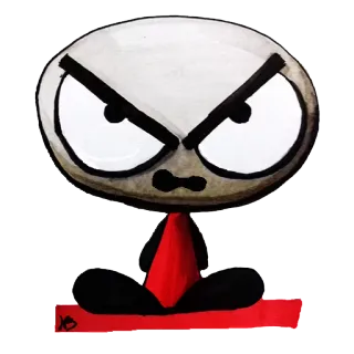 😡 cartoon, character, angry, illustration, drawing, sticker telegram sticker