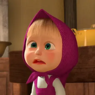 😄 Masha Masha and the Bear Мультфильм, Персонаж, Девочка, Маша и Медведь, Маша telegram sticker
