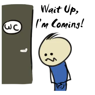 🚽 WC łazienka, toaleta, WC, ubikacja, patyczak, kreskówka telegram sticker