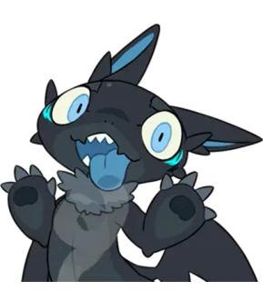😙 만화, 스티커, 귀여운, 웃긴, 동물, 괴물 telegram sticker
