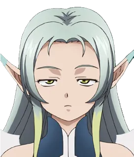😑 Anime, Elfo, Personaggio, Arte, Donna, Cartone animato whatsapp sticker