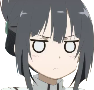 😠 动漫, 女孩, 表情, 得意, 卡通, 角色 telegram sticker