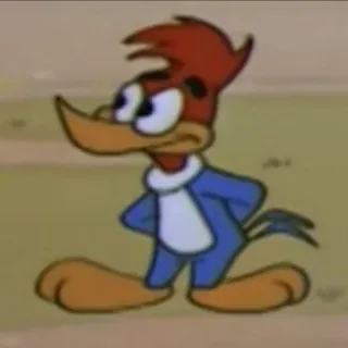 🙂 Woody Woodpecker cartone animato, Woody Woodpecker, uccello, animato whatsapp sticker