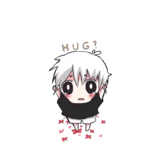 😢 HUG? süß, Umarmung, Anime, Chibi, Kawaii, freundlich telegram sticker