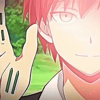🍷 Karma Akabane Assassination Classroom Anime, rood haar, Assassination Classroom, Karma Akabane, Personage, Handgebaar telegram sticker
