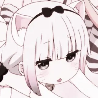 🎀 Kanna Kamui Miss Kobayashi's Dragon Maid anime, naga, imut, Kanna, kawaii telegram sticker