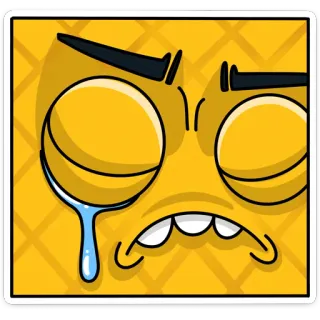 😭 emoji, sad, crying, upset, cartoon telegram sticker