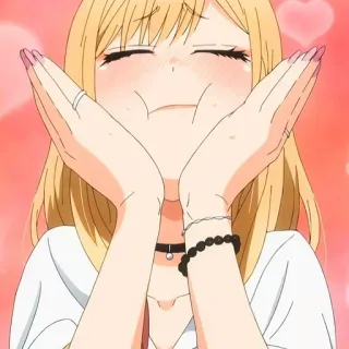 😓 Anime, Mädchen, Süß, Herzen telegram sticker