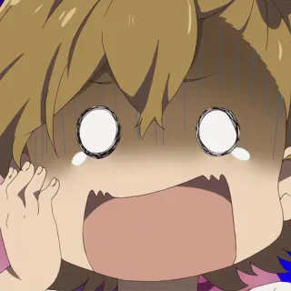 🍭 аниме, испуганный, выражение лица, мультфильм, в шоке, реакция telegram sticker