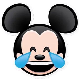 😆 Mickey Mouse Mickey Mouse, Dessin animé, Émoji, Rire, Pleurs, Drôle telegram sticker