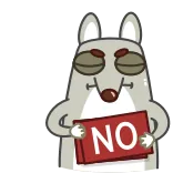 🙅‍♂️ NO tikus, kartun, tidak, penolakan whatsapp sticker
