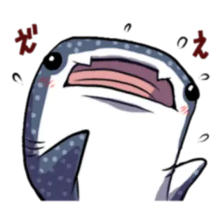 😨 だえ tiburón, lindo, anime, tiburón ballena telegram sticker