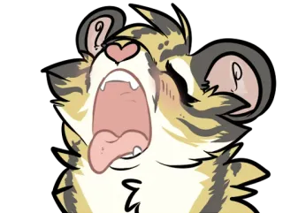 💤 gähnen, tier, katze, süß, schläfrig telegram sticker