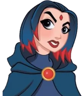 🤨 Raven Teen Titans raven, teen titans, cartoon, superhero, dc comics, cartoon network telegram sticker