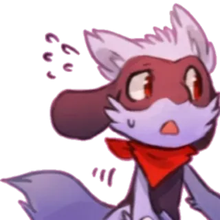 😰 cartoon, animal, purple, sticker, cute, dog, scared telegram sticker
