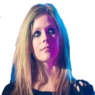🙄 Avril Lavigne Avril Lavigne, cantante, músico, pop, retrato, celebridad telegram sticker