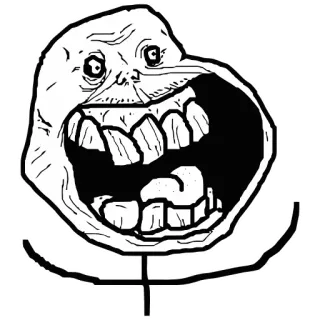 😅 밈, 트롤 페이스, 인터넷 밈, 웃긴, 유머, ㅋㅋㅋ telegram sticker