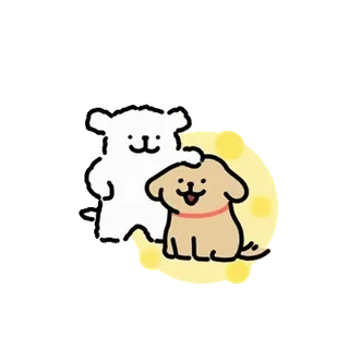 💬 chó, chó con, dễ thương, động vật, phim hoạt hình, thú cưng telegram sticker