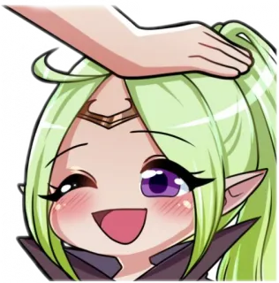 🥰 Anime, Personagem, Fofo, Tapinha, Cafuné whatsapp sticker