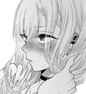 😳 аниме, девушка, краснеет, манга telegram sticker