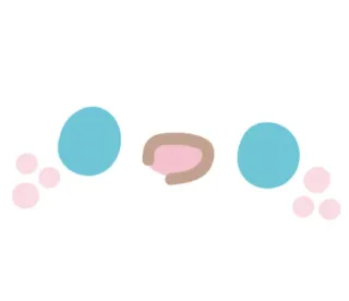 🍦 Dibujo animado, Cara, Lindo, Animal, Minimalista, Pegatina telegram sticker