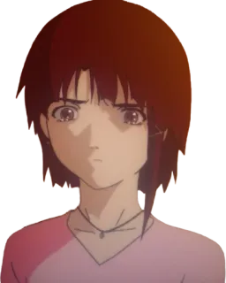 ✂ Lain Iwakura Serial Experiments Lain Anime, Serial Experiments Lain, Lain, Iwakura, Cyberpunk, Wired telegram sticker