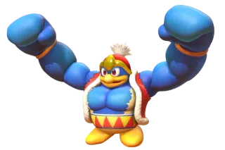 💪 King Dedede gra wideo, nintendo, kirby, złoczyńca, król telegram sticker