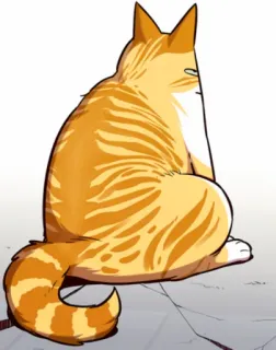 🐈 gato, gato atigrado naranja, mascota, animal, gato doméstico, felino telegram sticker