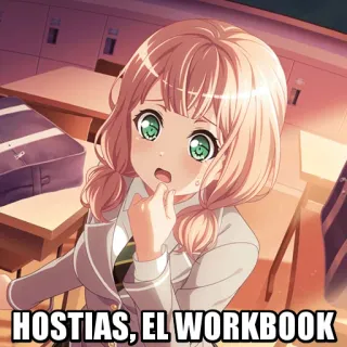 😱 HOSTIAS, EL WORKBOOK Anime, Schule, Klassenzimmer, Mädchen whatsapp sticker