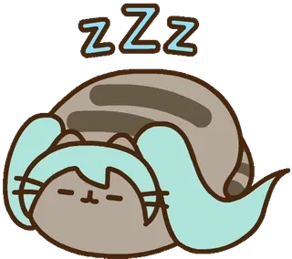 😴 ZZZ kot, śpiący, słodki, zzz, kreskówka, senny, kawaii whatsapp sticker