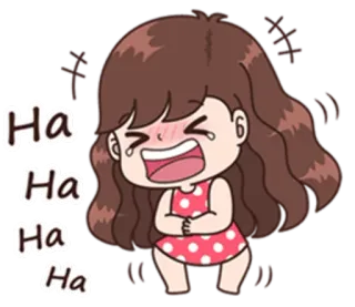 🤣 Ha
Ha
Ha
Ha rire, dessin animé, fille, joyeux, émotionnel telegram sticker