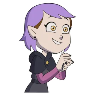 😃 Amity Blight The Owl House cartoon, animated, character, purple hair, the owl house, amity blight telegram sticker