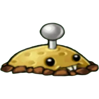 🥔 Potato Mine Plants vs. Zombies plants vs zombies, potato mine, video game, cartoon, plant, character whatsapp sticker