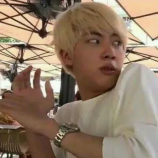 🐹 Jin Kpop, Ca sĩ, Thần tượng, Thành viên, Tóc vàng, Meme telegram sticker