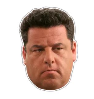 ☹ Steven Schirripa The Sopranos character, headshot, face, sticker, The Sopranos telegram sticker
