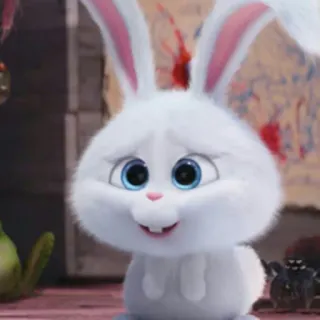 😝 Snowball The Secret Life of Pets ウサギ, かわいい, 動物, ペット, バニー, アニメ telegram sticker